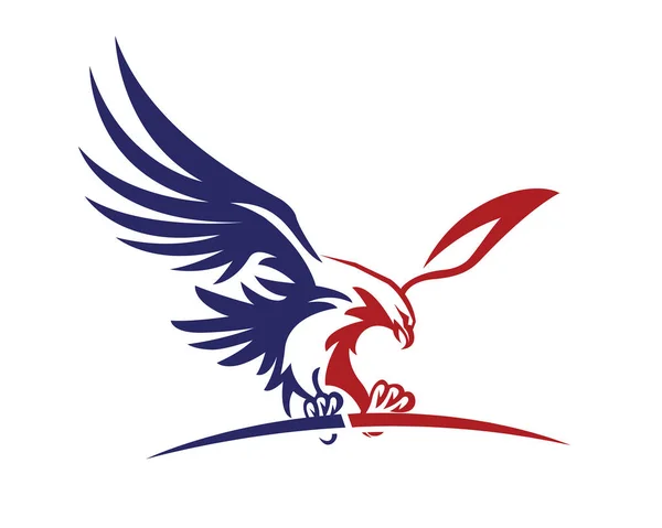 Amerikaanse Patriottische Eagle Special Force Logo — Stockvector