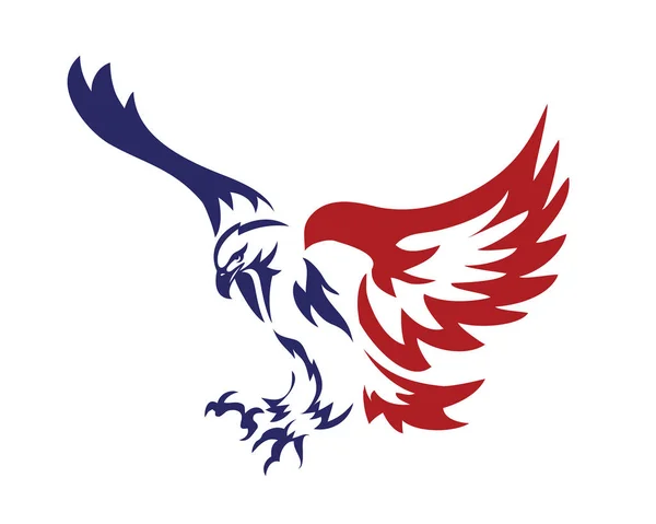 Amerikaanse Patriottische Eagle Special Force Logo — Stockvector