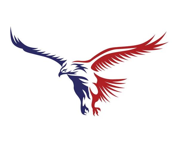 Logotipo Força Especial Águia Patriótica Americana — Vetor de Stock