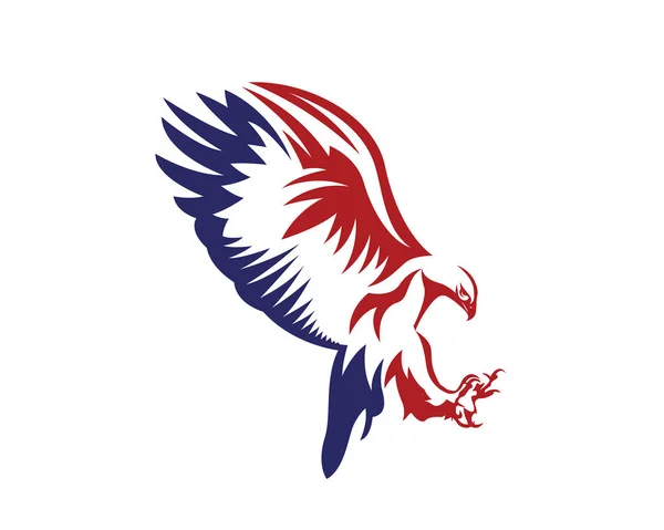 Amerikanska Patriotiska Eagle Special Force Logotyp — Stock vektor