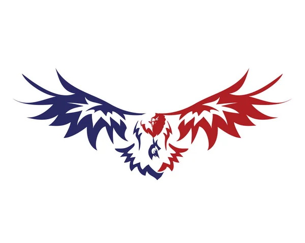 Amerikanska Patriotiska Eagle Special Force Logotyp — Stock vektor