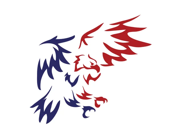 Amerikanischer Patriotischer Adler Special Force Logo — Stockvektor