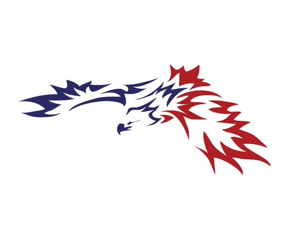 Amerikanischer Patriotischer Adler Special Force Logo — Stockvektor