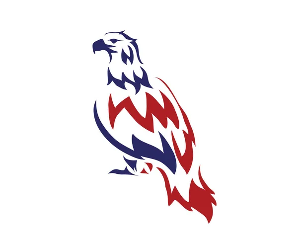 Amerikanska Patriotiska Eagle Special Force Logotyp — Stock vektor