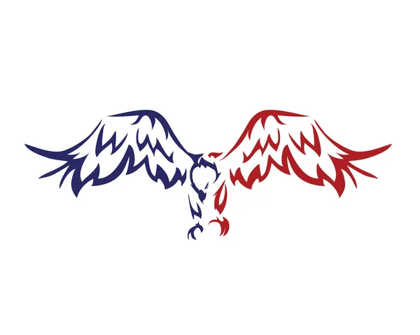 Amerikanska Patriotiska Eagle Special Force Logotyp — Stock vektor