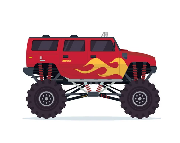 Camión Monstruo Dibujos Animados Vectorial — Archivo Imágenes Vectoriales