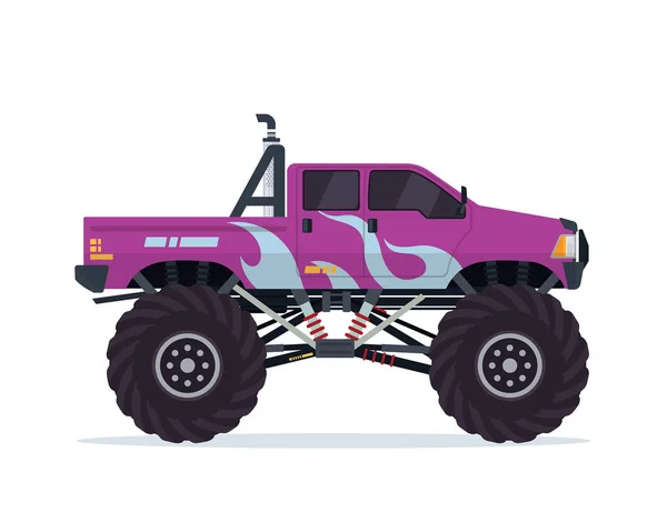 Cartoon Monster Truck stock vector. Illustration of activity - 56644385