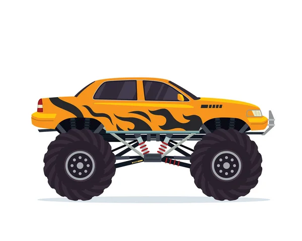 Vector Cartoon Monster Truck — Stock Vector