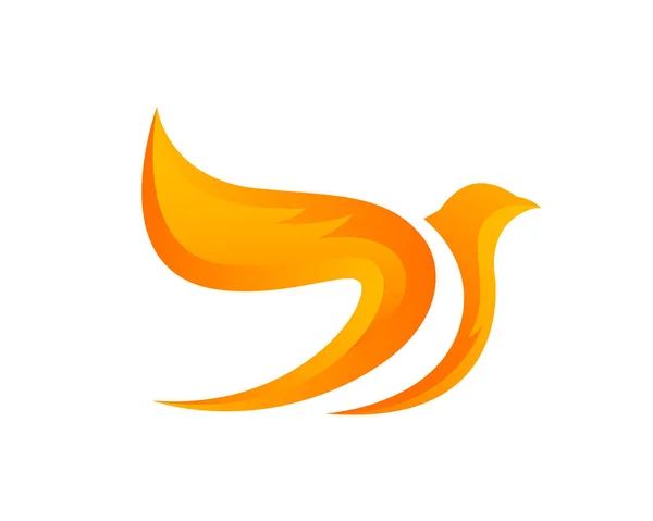 Modern Pigeon Logo Flammende Due – stockvektor