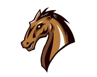Liderlik hayvan Logo - vahşi at karakter