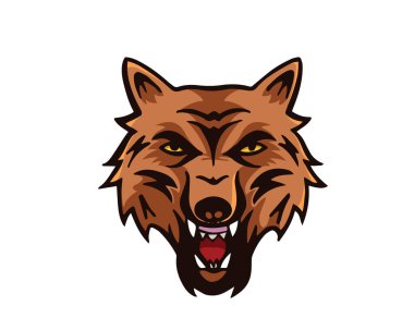 Liderlik hayvan Logo - kızgın kurt karakter