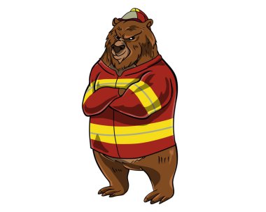 Mesleki karakter - itfaiyeci ayı