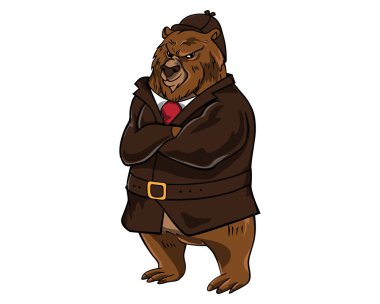 Dedektif iş karakter - ayı