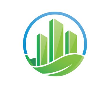 Modern ev Emlak Logo - gelecekteki yeşil Eco House