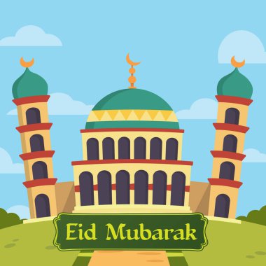 Modern düz zarif İslam cami Binası, diyagramları, harita, Infographics, illüstrasyon ve diğer grafik için uygun varlıkları ile ilgili