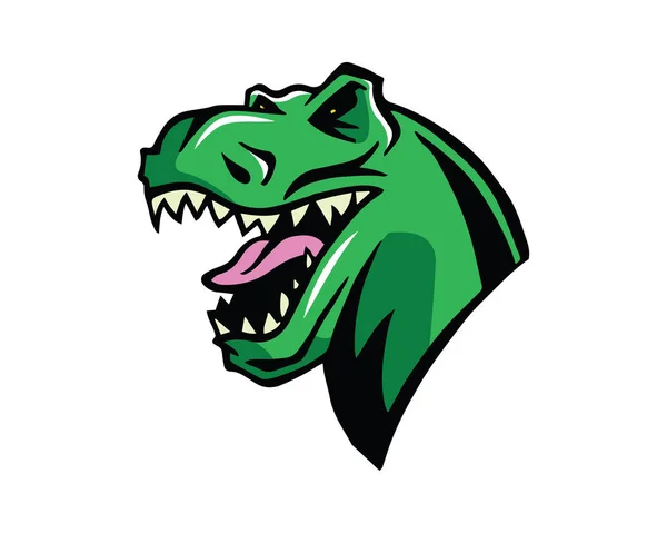 Leadership Animal Logo Tyrannosaurus Rex Character — Stock Vector