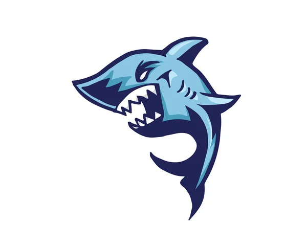 Логотип Лидера Животных Яростный Лидер Акул — стоковый вектор