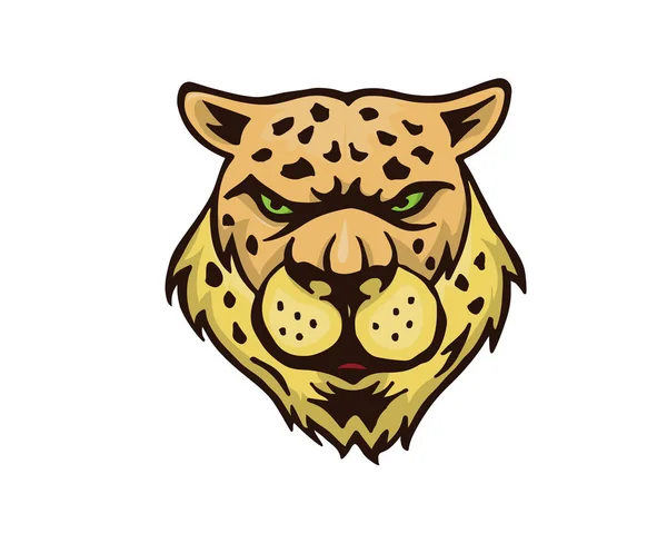 Logotipo Liderazgo Animal Carácter Carismático Líder Cheetah — Vector de stock