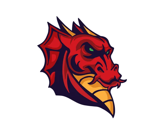 Leadership Animal Logo Fierce Dragon Leader Character — Stock Vector