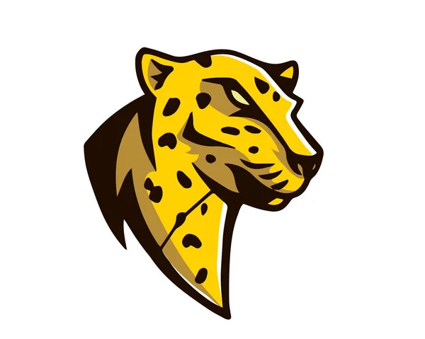 Führung Tier Logo Ruhiger Geparden Charakter — Stockvektor