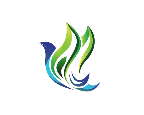 Modernes Vogel Logo Elegante Abstrakte Taube — Stockvektor