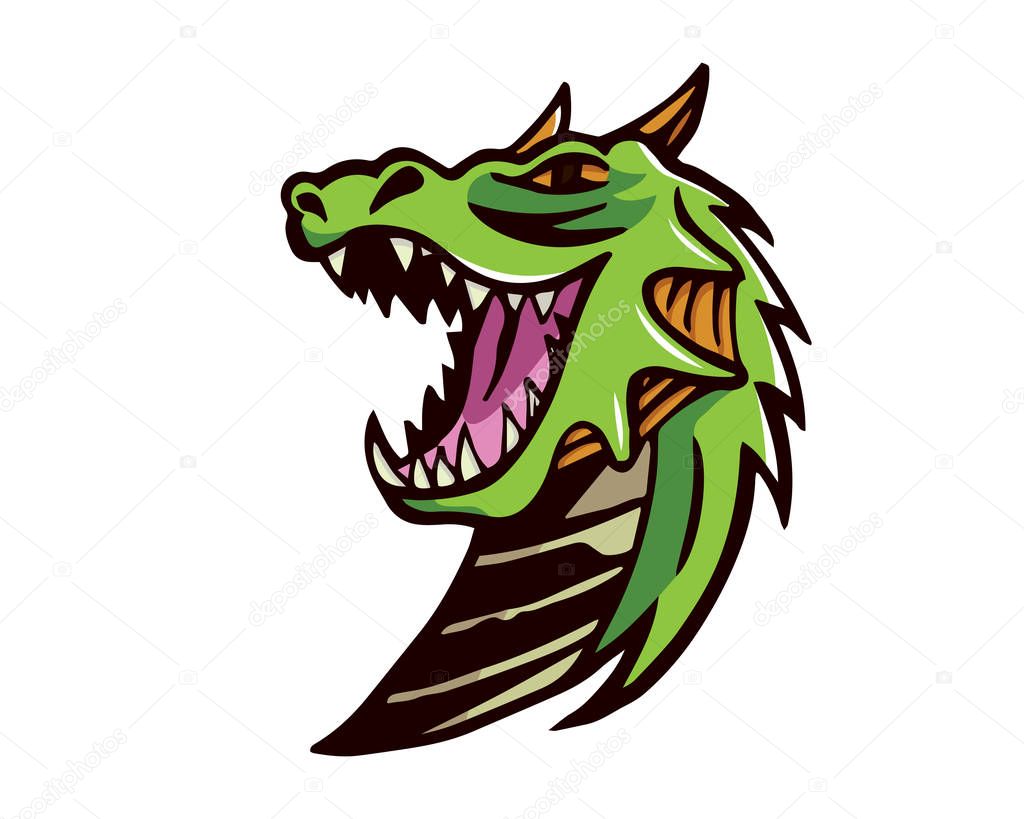Leadership Animal Logo - Fierce Dragon Character