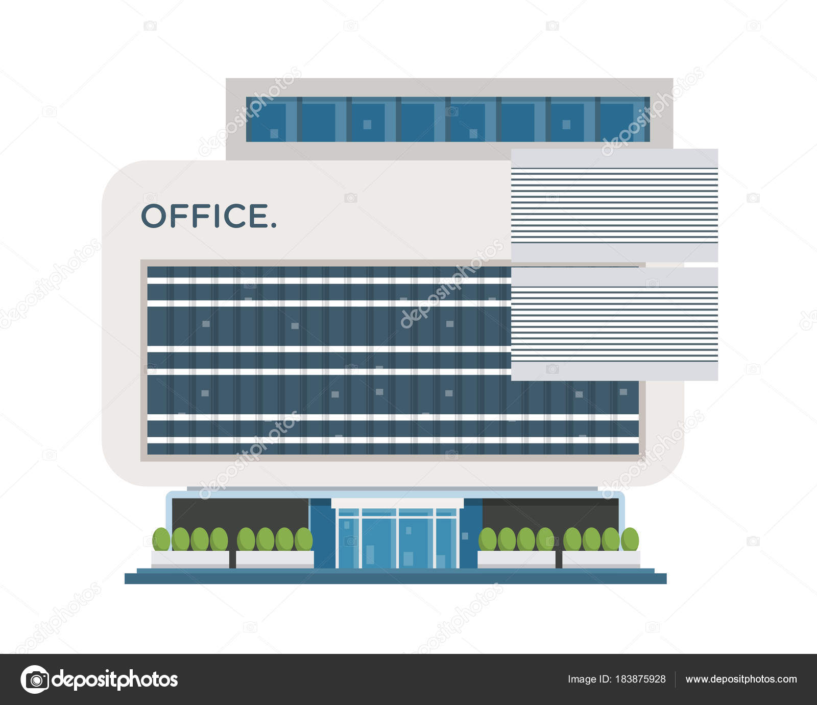 Modern Flat Commercial Office Building Suitable Diagrams Infographics  Illustration Other Stock Vector by ©naulicreative #183875928