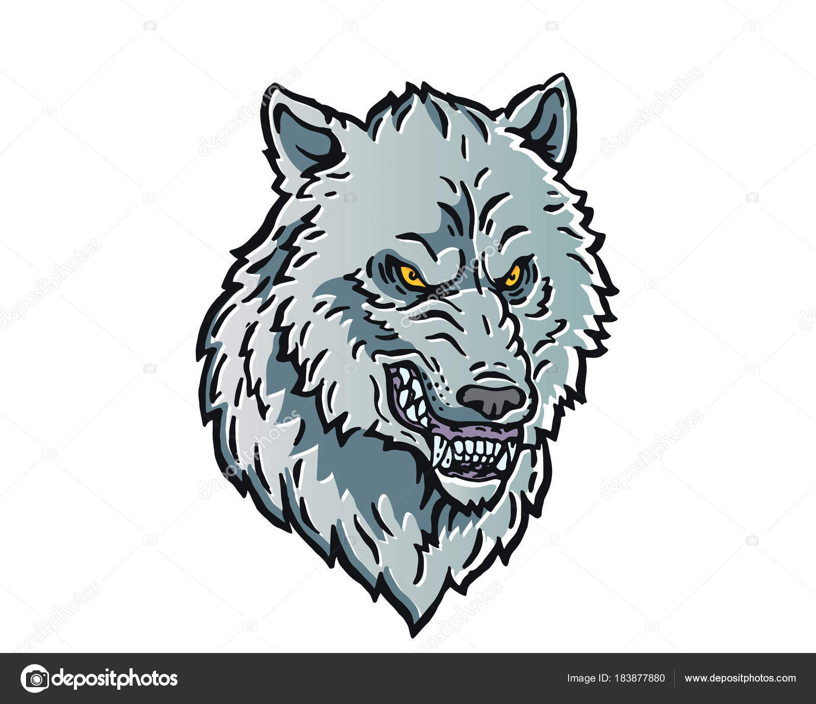 Personagem de desenho animado Animal Wolf - Logotipo, Gráficos