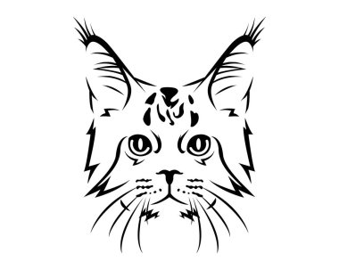 Kedi doğurmak hat sanat Logo - Sibirya