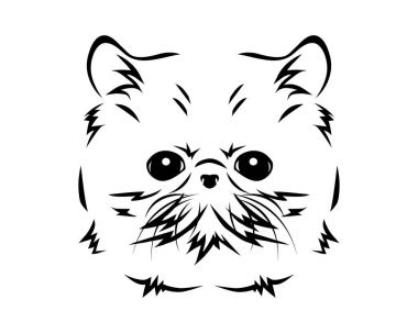 Kedi doğurmak hat sanat Logo - egzotik