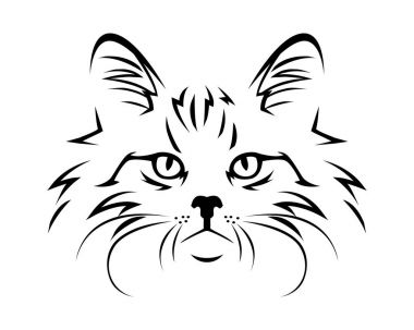 Doğurmak hat sanat Logo - Norveçli orman kedi