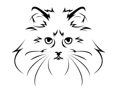 Kedi doğurmak hat sanat Logo - Ragdoll