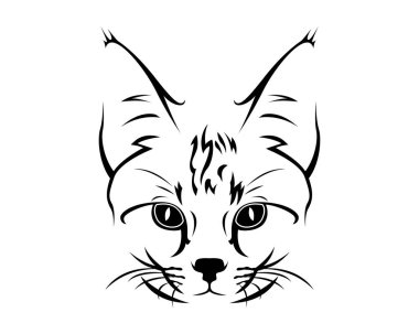 Kedi doğurmak hat sanat Logo - Savannah
