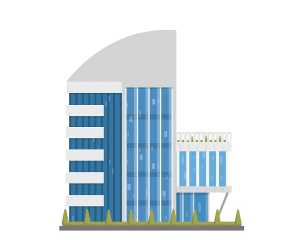 Modern Düz Ticari Ofis Binası Diyagramları Infographics Illüstrasyon Diğer Grafik — Stok Vektör