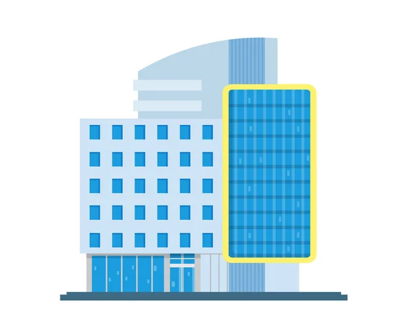 Modern Platt Kommersiella Office Building Lämplig För Diagram Infographics Illustration — Stock vektor