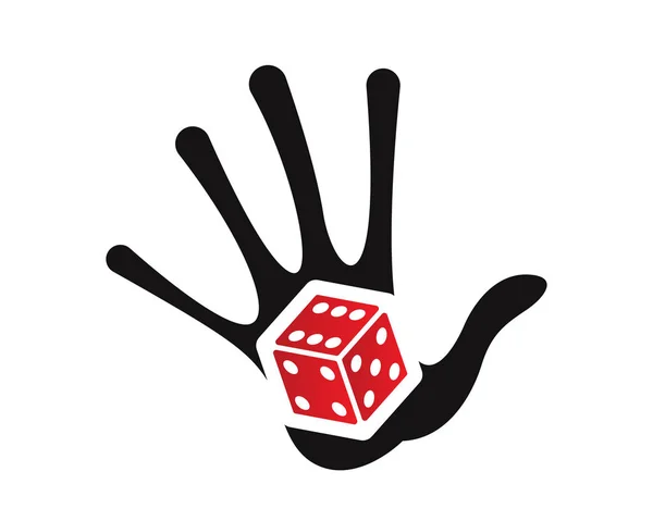 Modern Casino Logo Palm Zar — Stok Vektör