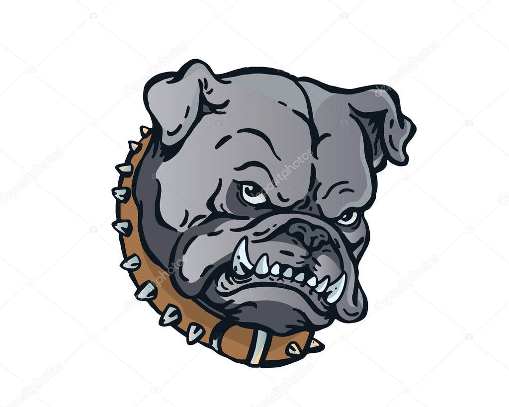 Confidence Leadership Animal Head Logo - Bulldog Character