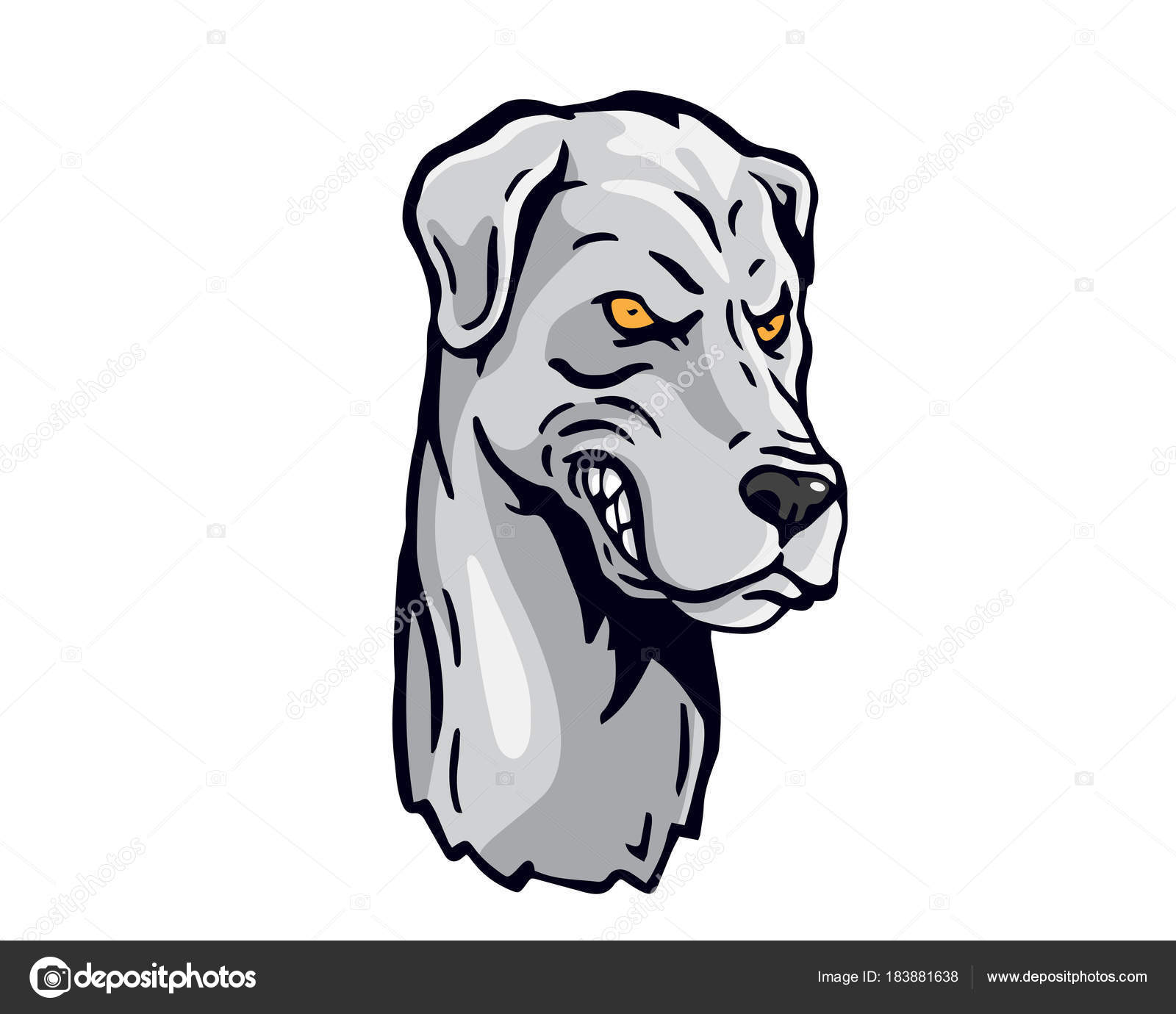 Angry Dog Breed Character Logo White Great Dane Stock Vector Image by ©naulicreative #183881638 Angry Dog Breed Character Logo White Great Dane Stock Vector Image by ©naulicreative #183881638