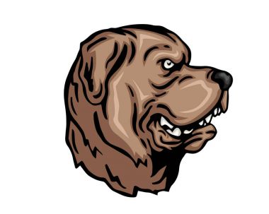 Kızgın köpek doğurmak karakter Logo - Saint Bernard