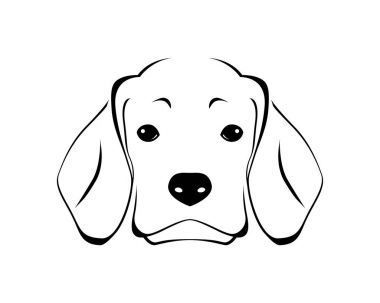 Köpek doğurmak hat sanat logosunu - Beagle