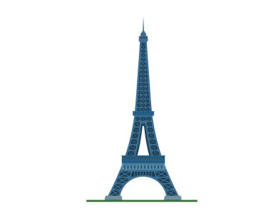 Modern düz ünlü bina, diyagramları, Infographics, illüstrasyon ve diğer grafik için uygun varlıkları - Eyfel Kulesi ile ilgili
