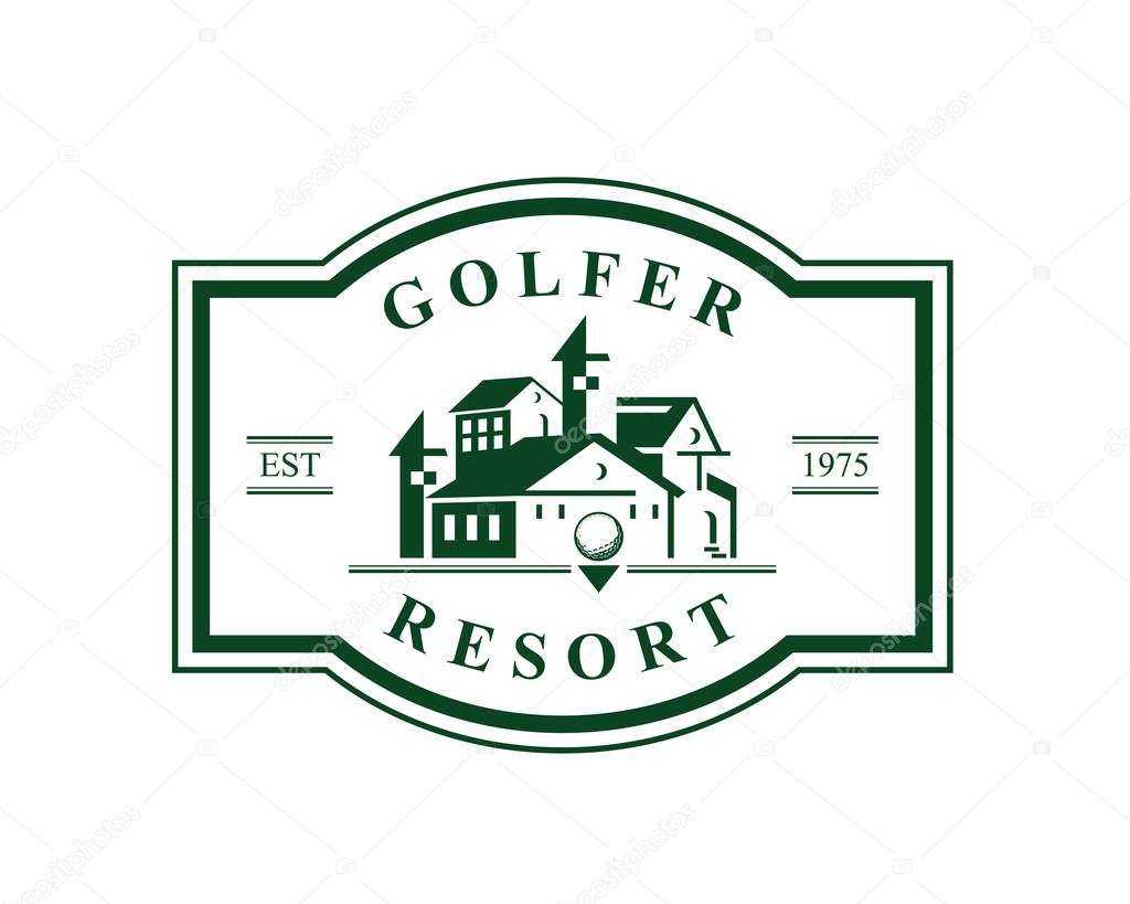 Modern Golf Logo - Luxury Professional Golf Resort