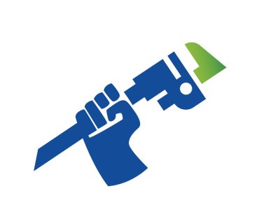Modern su tesisatı hizmet Logo - tesisatçı İngiliz anahtarı simgesi