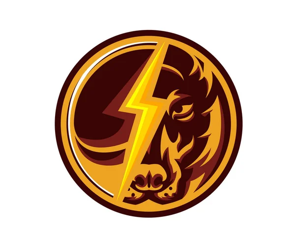Logotipo Insignia Deportes Animales Modernos Equipo Voleibol Oso Con Símbolo — Vector de stock