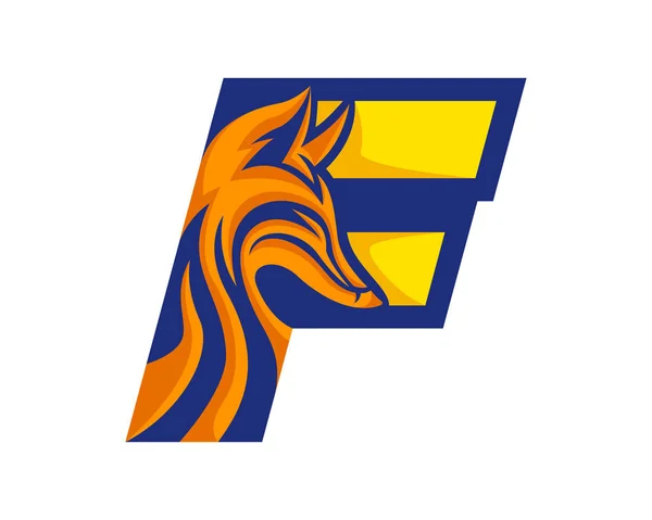Moderní Fox Písmeno Abecedy Sportovní Logo — Stockový vektor