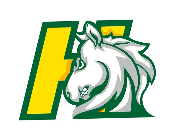 Modern Horse Letter Alphabet Sports Logo — Stock Vector