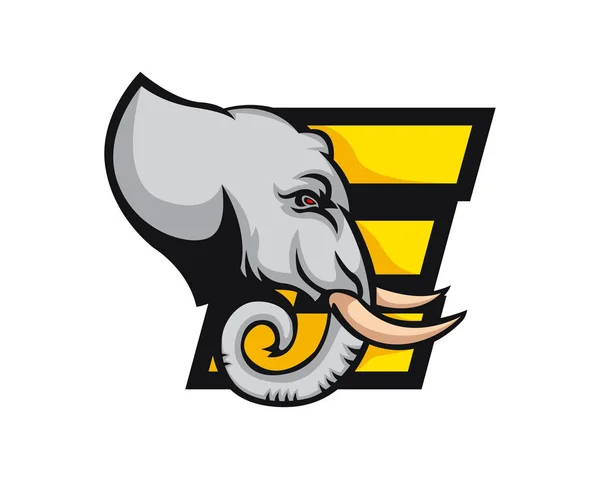 Elefante Moderno Letra Alfabeto Deportes Logo — Vector de stock