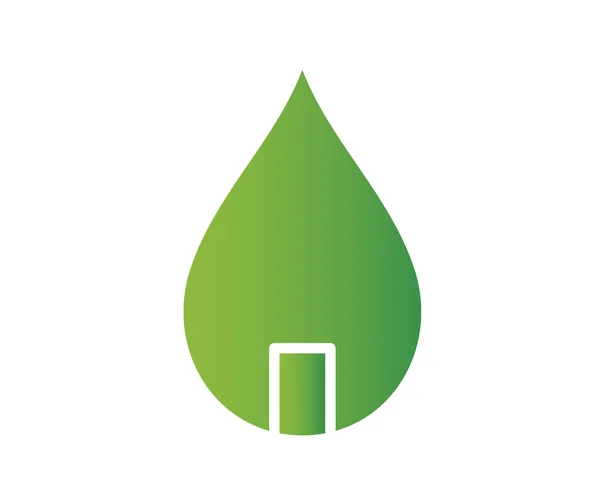 Modern Vízvezeték Szolgáltatás Logo Zöld Öko Vizes Oldat — Stock Vector