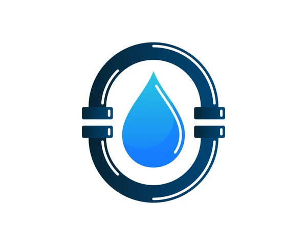 现代水暖服务标志 水管形成 — 图库矢量图片