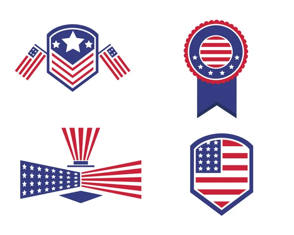 Nowoczesne Patriotyczne Lipca Ilustracji Dzień Niepodległości Stanów Zjednoczonych — Wektor stockowy